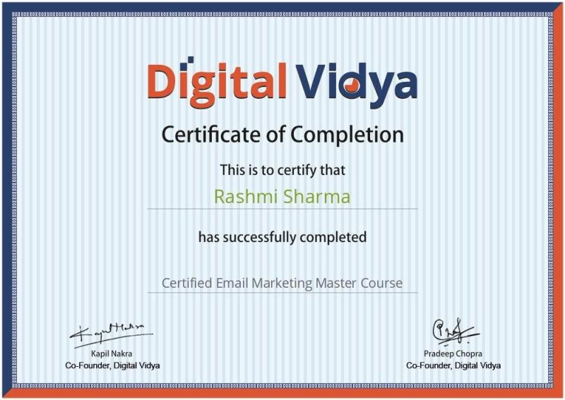 Certified Email MarKeting Master _ Digital Vidya