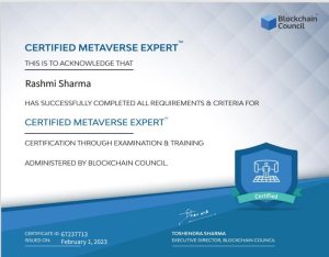 Certified Metaverse Expert