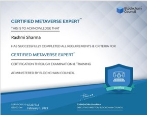 Certified Metaverse Expert _ Blockchain Council